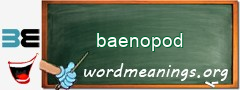 WordMeaning blackboard for baenopod